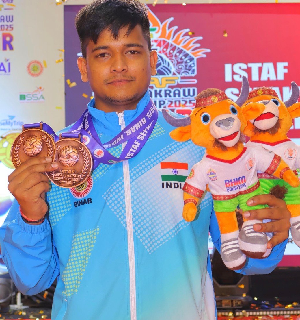 Aashish — College representative in Sepak Takraw.